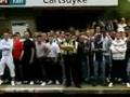 Greenock Morton fans Vs St mirren Fans. Renfrewshire cup final