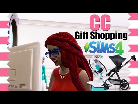 video-linktoworks-THE SIMS 4 🎮CC SHOPPING FOR BABY SHOWER GIFTS! Links