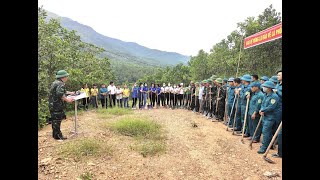 Ban chỉ huy Quân sự thành phố ra quân trồng 5.200 cây lim, giổi, lát