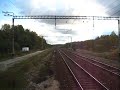 Elektriraudtee (Electric railway) Commuter train from Aegviidu to Tallinn Balti jaam arriving...
