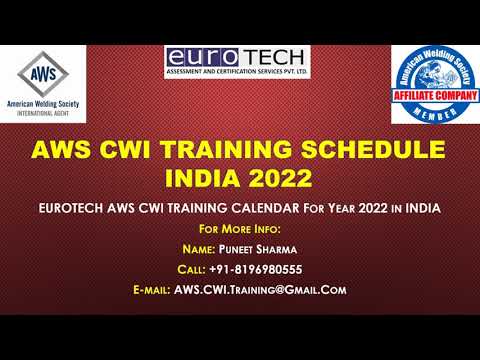 Aws Cwi Certified Welding Inspector Training /Exam Schedule/Calendar 2022 «  Aws-Cwi Certification | Certified Welding Inspector Exam Training Course