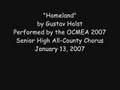 Homeland (2007 Senior High All-County)