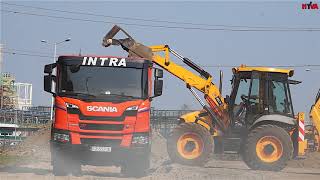 NTG Scania XT tipper in action - real work