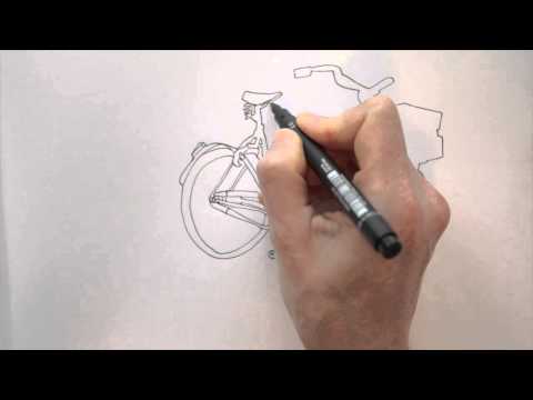 how to draw bicycle