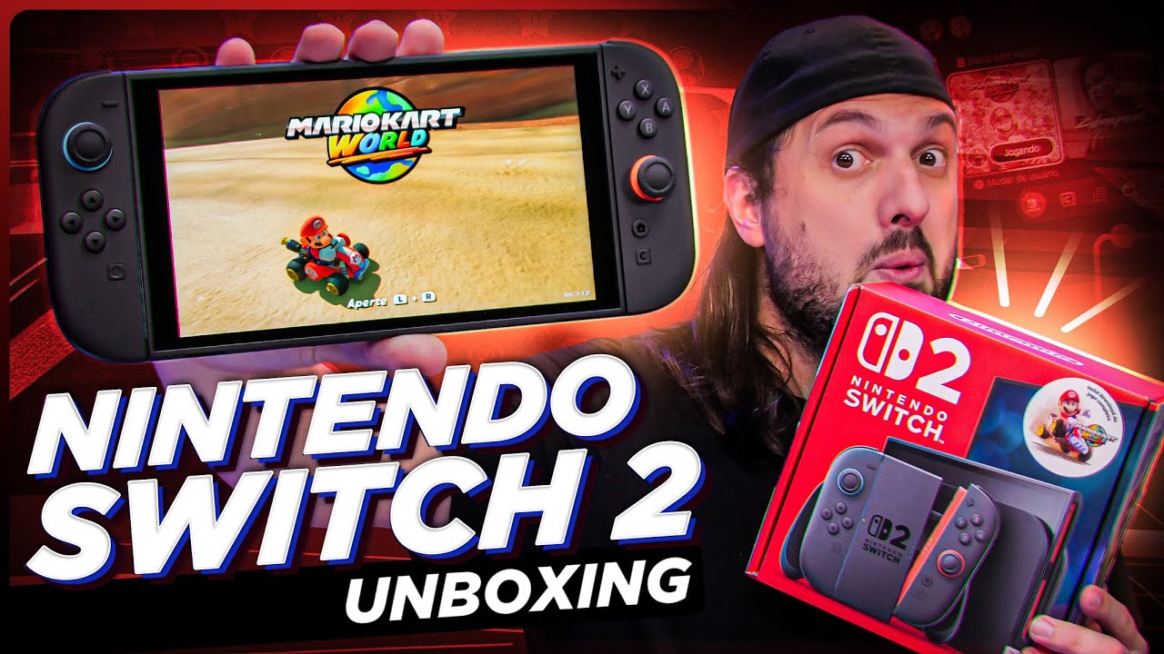 Nintendo Switch 2: Unboxing e Primeiras Impressões!