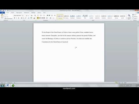how to provide double spacing in ms word