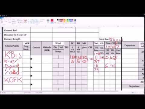 how to fill out a vfr navigation log