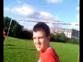 me playing singles with the phone in my hand