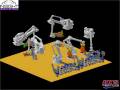 videos de ATS Robotics (Inisght) Spot Welding / Material Handling Simulation (Kawasaki) View 1