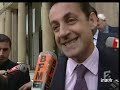15 juillet 2004 reportage. nicolas sarkozy refuse de pol�miquer apr�s le s�v�re rappel � l'ordre de jacques chirac lors de son entretien t�l�visuel. commenta...