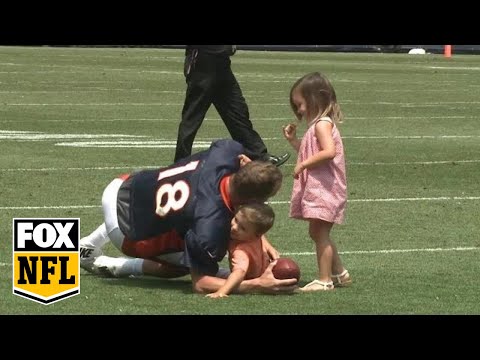 Video: Peyton Manning's adorable practice with his kids