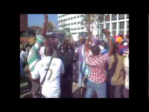 Une manifestation de la communauté guinéennes à la CPI à la Haye