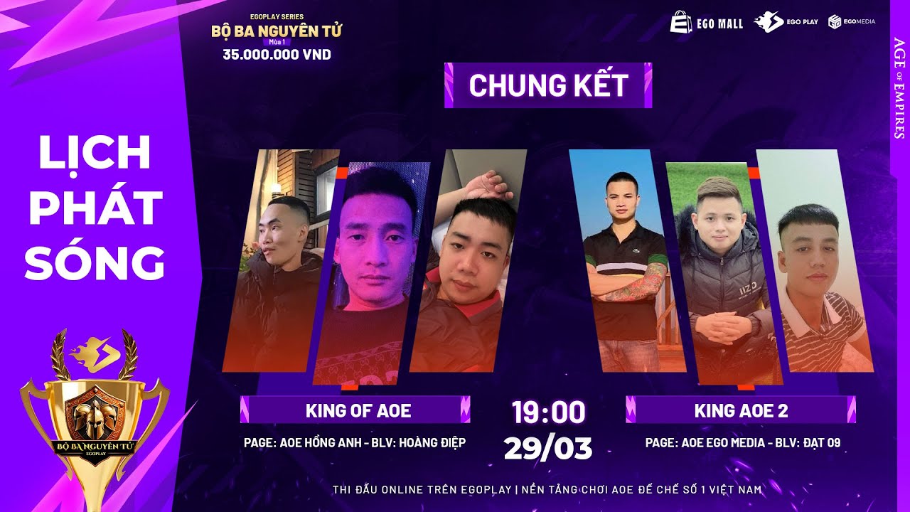 Chung Kết : Bộ Ba Nguyên Tử Mùa 1 | King Of AOE vs King AOE 2 | BLV ĐẠT MAY MẮN | 29/03/2025