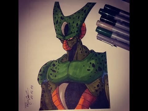 how to draw cell from dragon ball z