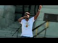 Dead Prez educates a crowd on the steps of Colorado's State Capitol stairs during a rally before an anti-war protest in Denver.  They then perform their hit song 