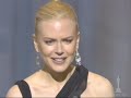 Nicole Kidman winning Best Actress Nicole Kidman winning Best Actress