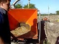 Wood chipper at work Wood chipper at work