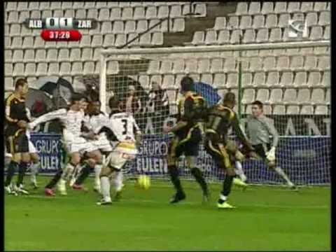 Gol de Braulio en el Real Zaragoza