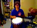 I'm playing my djembe along to Ortopilot's cover of Wonderwall that they have posted on Youtube...myspace.com/thelackthereofmusic