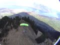 skydiver scares people on top of swiss mountain!