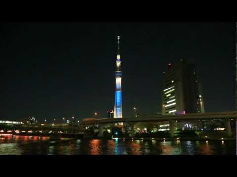 「夜桜＆東京スカイツリーという組み合わせの美しすぎる夜景映像」のイメージ