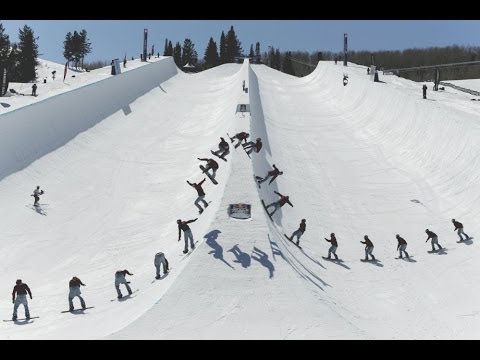 Snowboard Contest On Dual Super Pipes - Red Bull Double Pipe