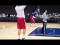 Coach Dave Severns and Blake Griffin PreGame WarmUps