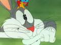 Fallin' hare, Bugs Bunny know a Gremlin