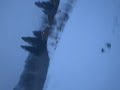 Sled crashes down huge mountain