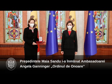 Ambasadoarea Germaniei, ES Angela Ganninger, decorată cu „Ordinul de Onoare” de Președinta Maia Sandu