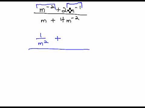 how to eliminate negative exponents in a fraction
