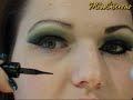 Arabic Makeup: Green eyes dramatic eyeliner