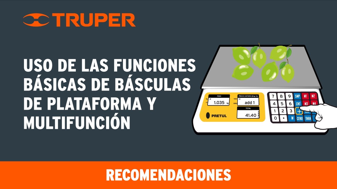 Báscula electrónica multifunciones 40 kg, Truper