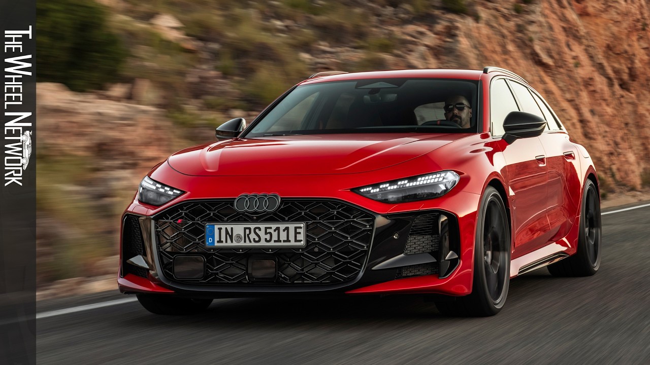 2027 Audi RS5 Avant | Progressive Red | Driving, Interior, Exterior [4K]