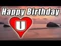 HAPPY BIRTHDAY E-card Video Song FREE BOLERO Beach sunset to You / LOVE U E-cards