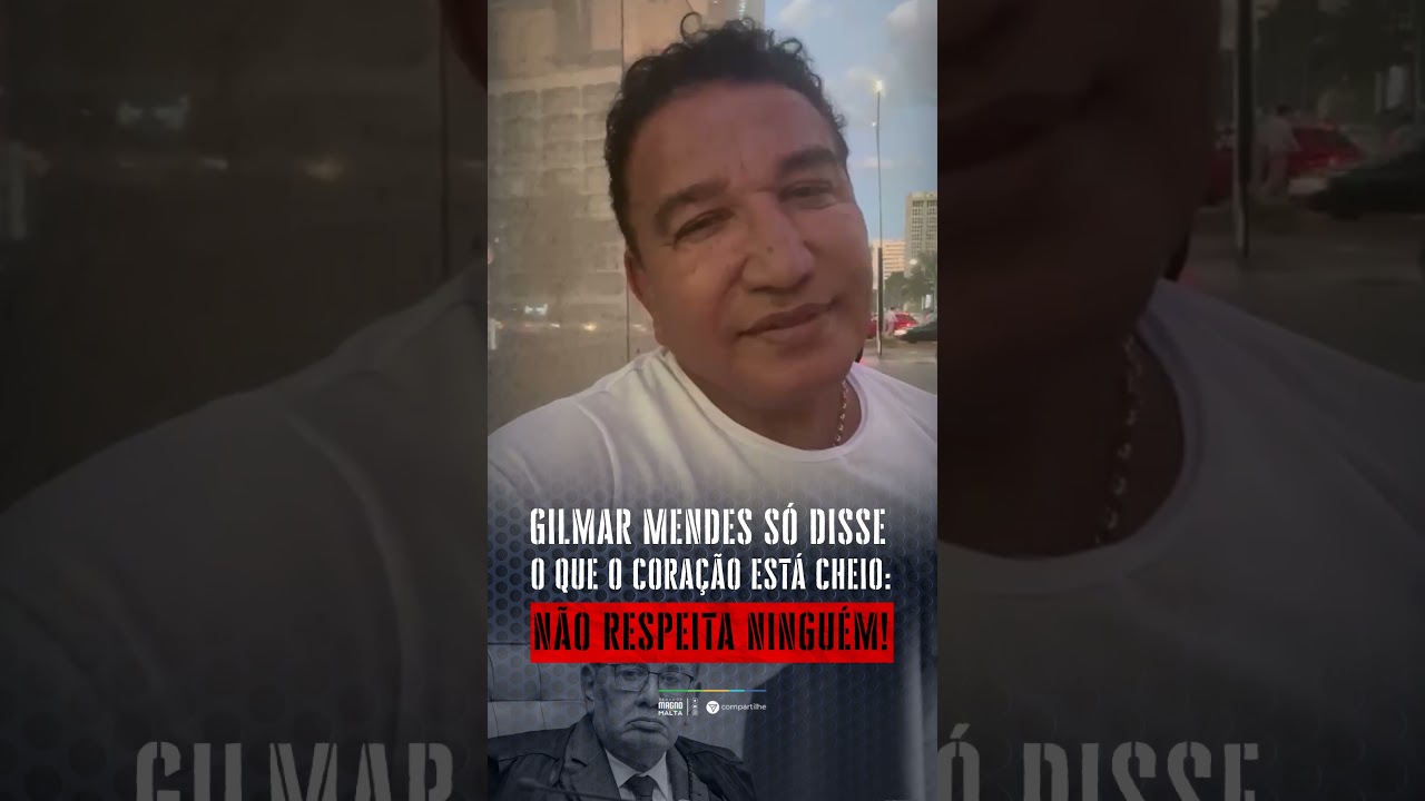 GILMAR MENDES SÓ DISSE O QUE O CORAÇÃO ESTÁ CHEIO:NÃO RESPEITA NINGUÉM!