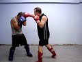 Low Block Followed By 4-Strike Combo Low Block Followed By 4-Strike Combo
