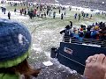 i filmed this on 21 dec 2008 while at the seahawk/jets game!  it shows a jets football player hurling a giant snowball at a seahawk fan.  timeless moment!  also at the end you can see brett favre #4 running in to avoid the snowballs being thrown! i can't believe i caugh this all on my camera!
