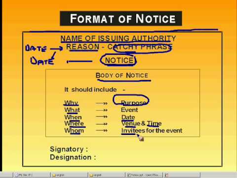 how to write notice