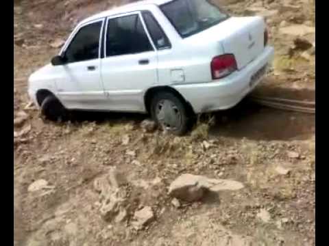 پرت شدن يك پرايد به دره IRAN