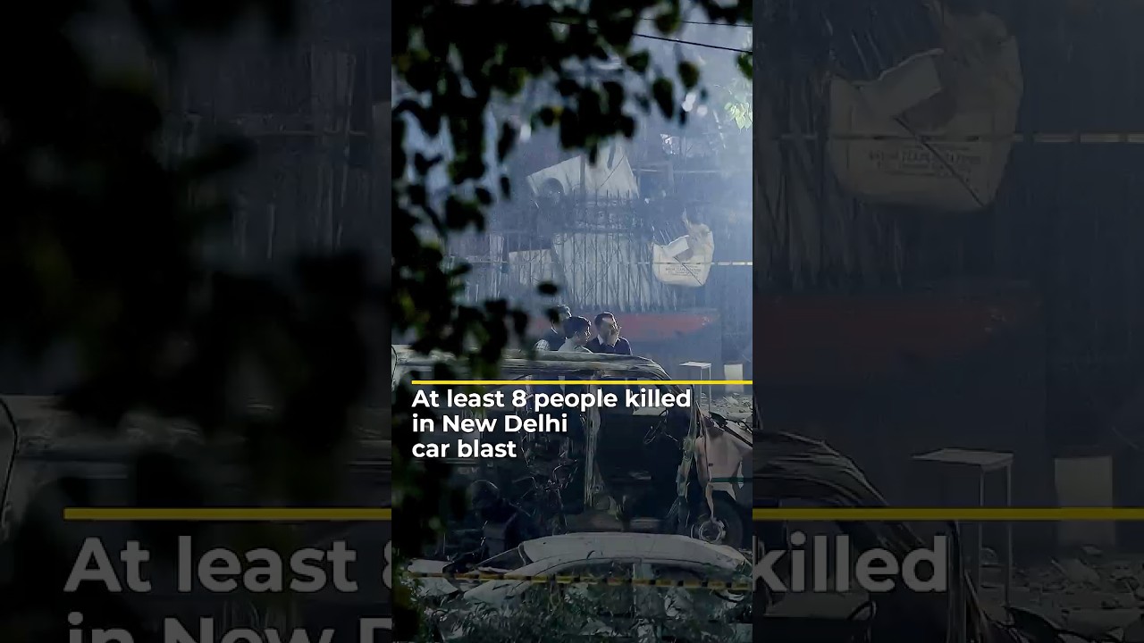 At least 8 people killed in New Delhi car blast | #ajshorts