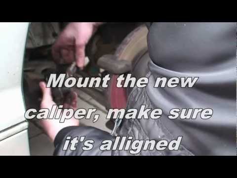 BMW E46 caliper installation and brake bleeding