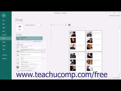 Publisher 2016 Tutorial Previewing and Printing Microsoft Training