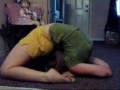 Ameature contortionist here! i can do more. such as splits. over extended splits. ive been trainging myself for almost 4 months.i love the art. it just makes me so happy. sorry to say i wont be posting anymore videos.. for mysafety because i dont want any creeps to steal my video and put it on adult content sights. they havent done it yet. but im not taking any chances. =\ thanx weirdos.. u ruin everything.=[