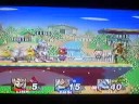via wi-fi connection we played against kevin in the first ever brawl negative zone battle. with mike as negative zone fox, kevin as negative zone wolf and chris as negative zone link