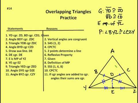 how to prove overlapping triangles similar