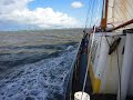 Windkracht 8 op de Eems