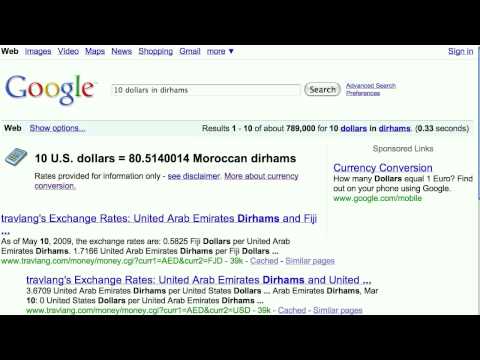 Currency Conversion into Google Search