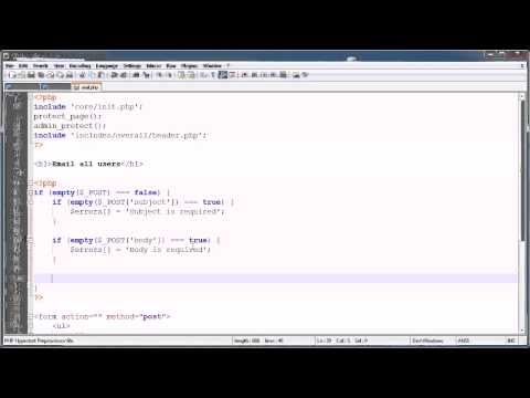 PHP Tutorials: Register & Login (Part 22): Mass Email Users (Part 2)_Php,Java,SQL,Html szoftverfejleszt�knek