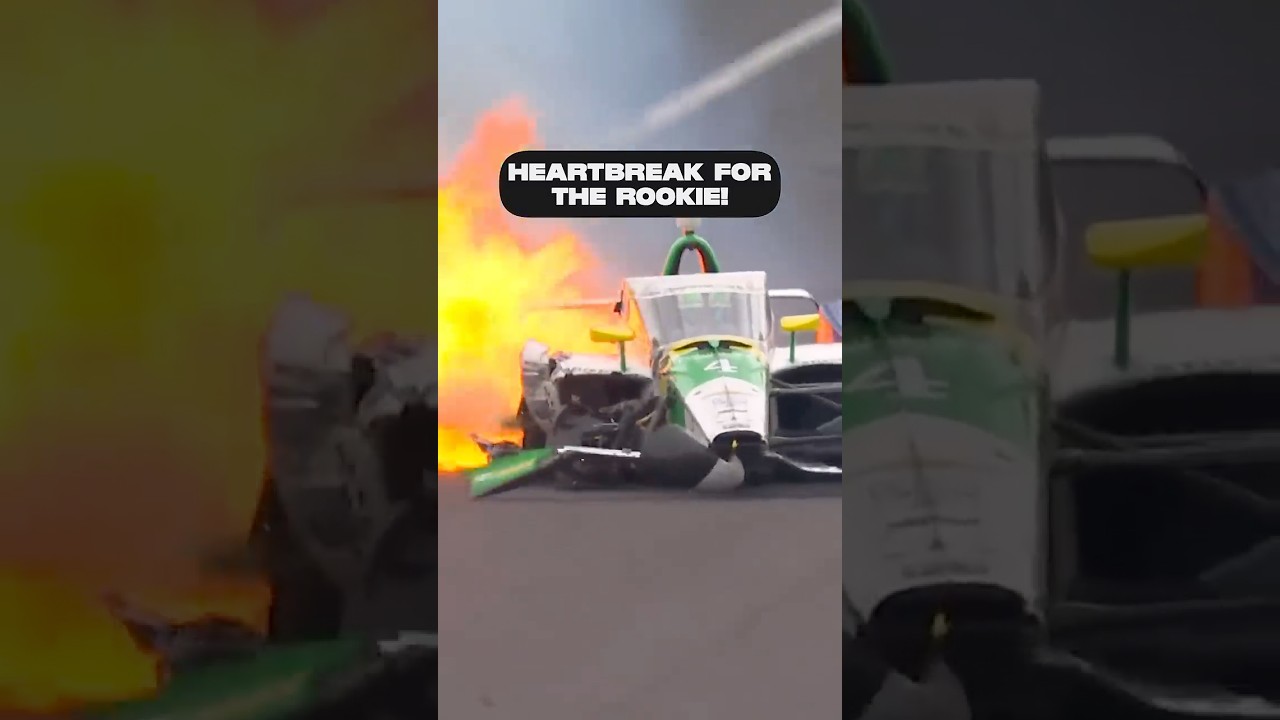 Such a promising day for Caio Collet was cut short 😔 #indycar #racing #indy500